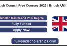 British Council Free Courses 2023 | British Online