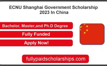 ECNU Shanghai Government Scholarship 2023 In China