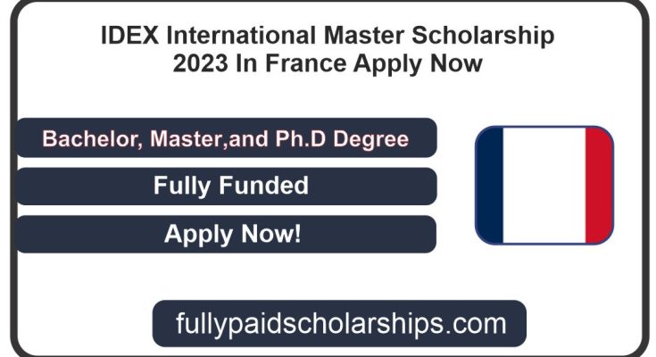 IDEX International Master Scholarship 2023 In France