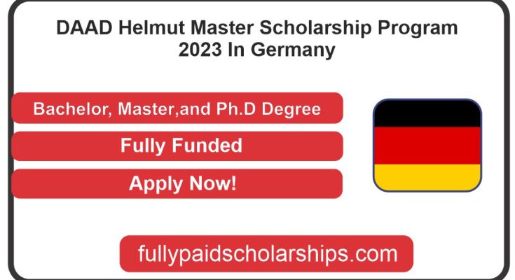 DAAD Helmut Master Scholarship Program 2023 In Germany
