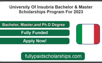 University Of Insubria Bachelor & Master Scholarships Program For 2023