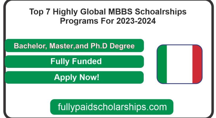Top 7 Highly Global MBBS Schoalrships Programs For 2023-2024
