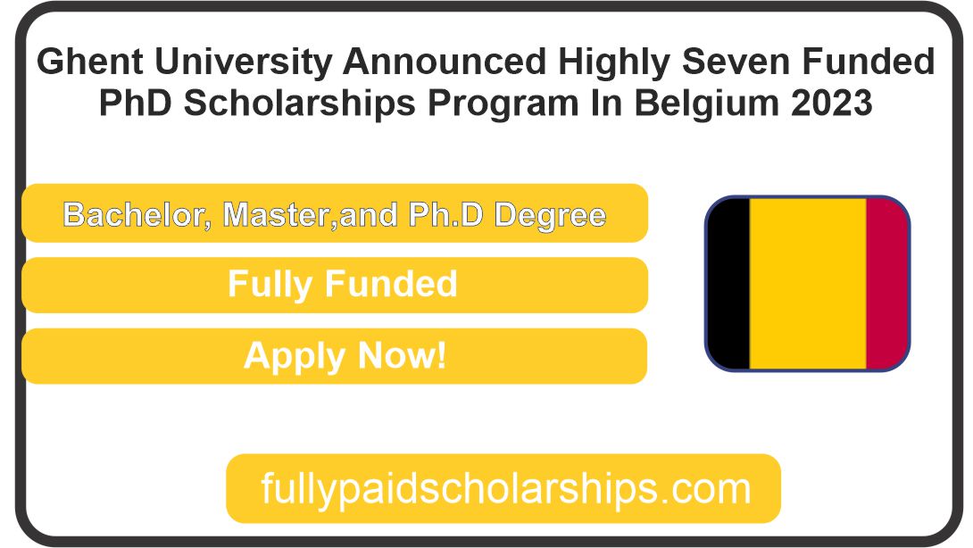 fully funded phd in belgium