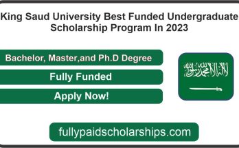 King Saud University Best Funded Undergraduate Scholarship Program In 2023