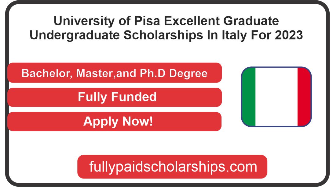 University of Pisa Excellent Graduate & Undergraduate Scholarships In ...