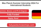 Max Planck Summer Internship 2024