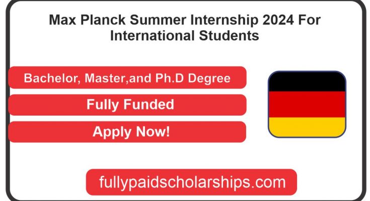 Max Planck Summer Internship 2024